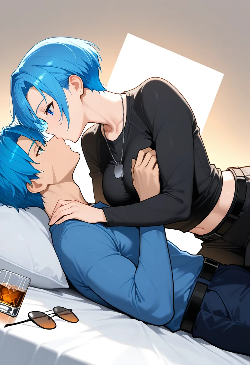 Story 68: Second Glass — panel 4 — whiskey kiss