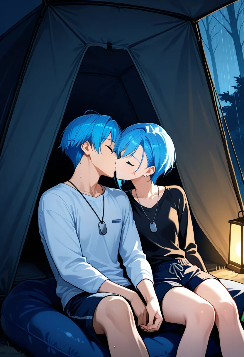 Story 74: Tent Rain — panel 5 — tent kiss