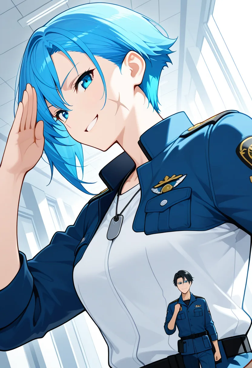 Story 75: Morning Salute — panel 4 — private smirk
