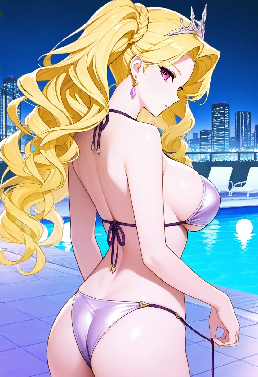Story 6: Poolside Arrival — panel 3 — bikini untying
