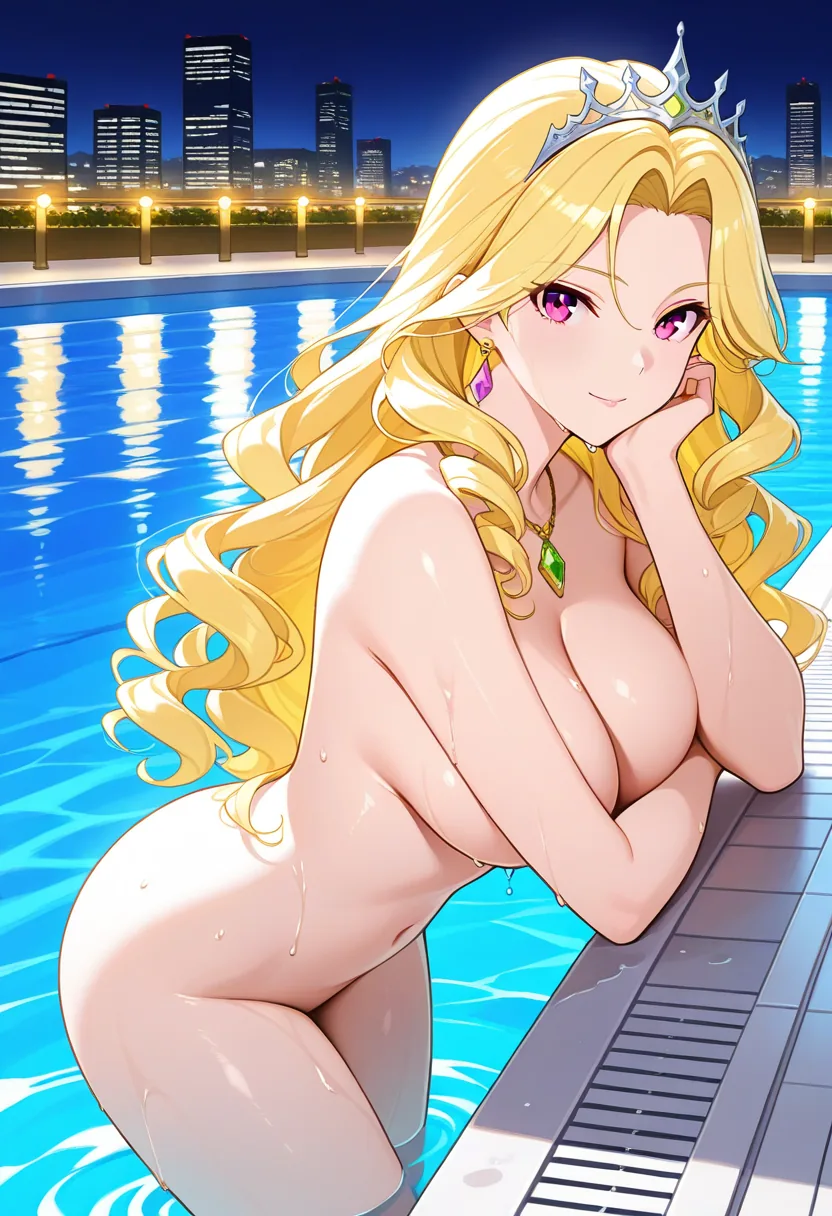 Story 6: Poolside Arrival — panel 6 — pool edge