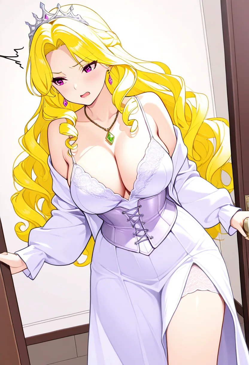 Story 7: Corset Selection — panel 2 — struggling laces