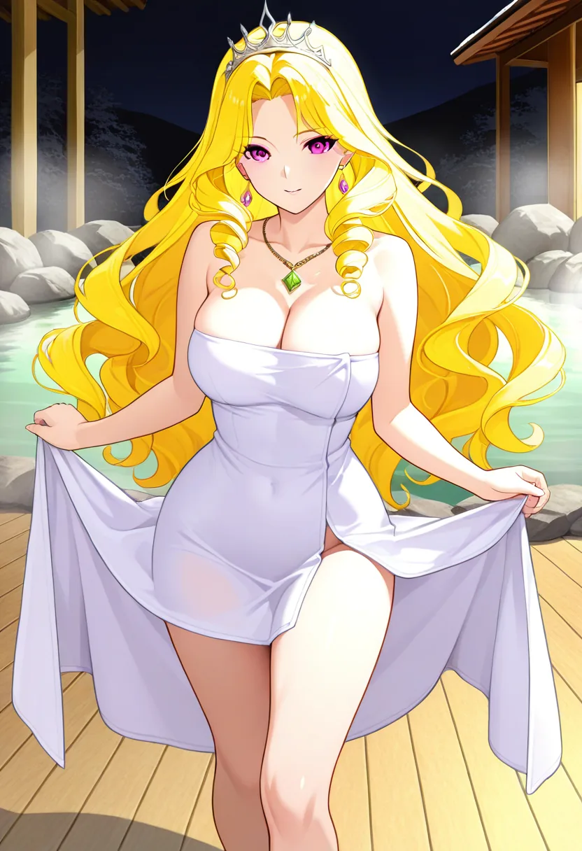 Story 9: Arriving Onsen — panel 3 — towel wrap