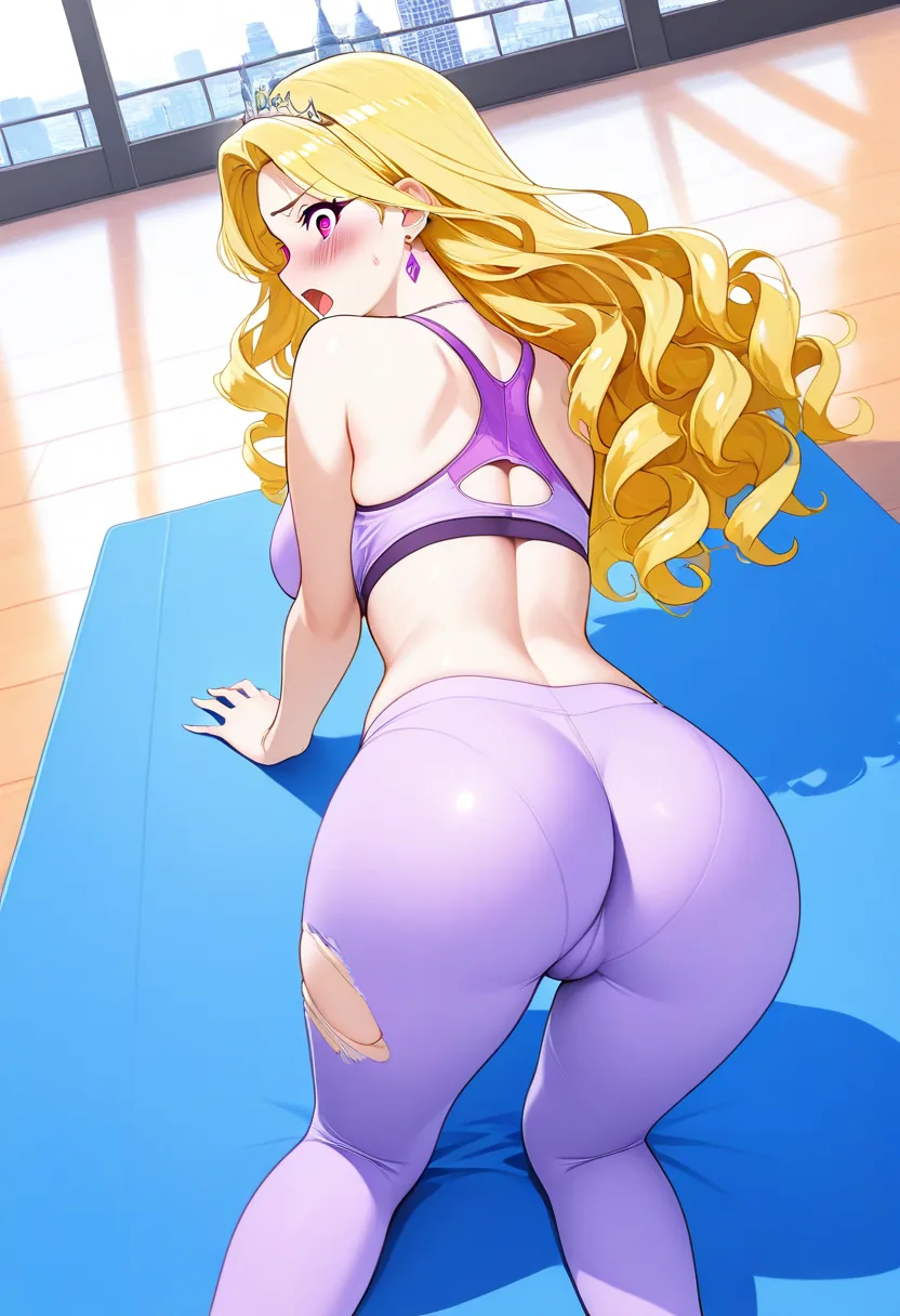 Story 13: Yoga Outfit — panel 3 — pants rip