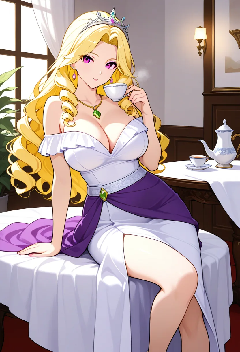 Story 20: Tea Preparation — panel 4 — tea in undergarments