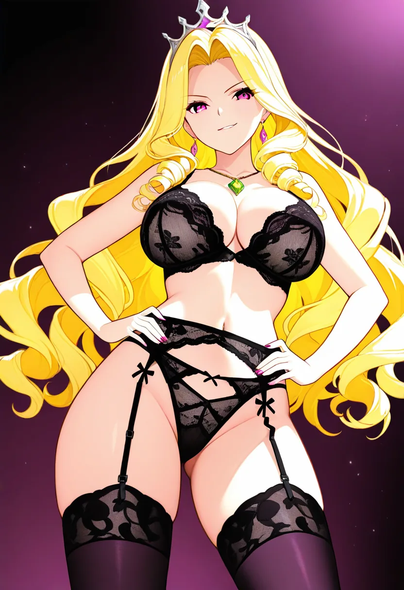 Story 37: Selecting Set — panel 4 — full lingerie pose