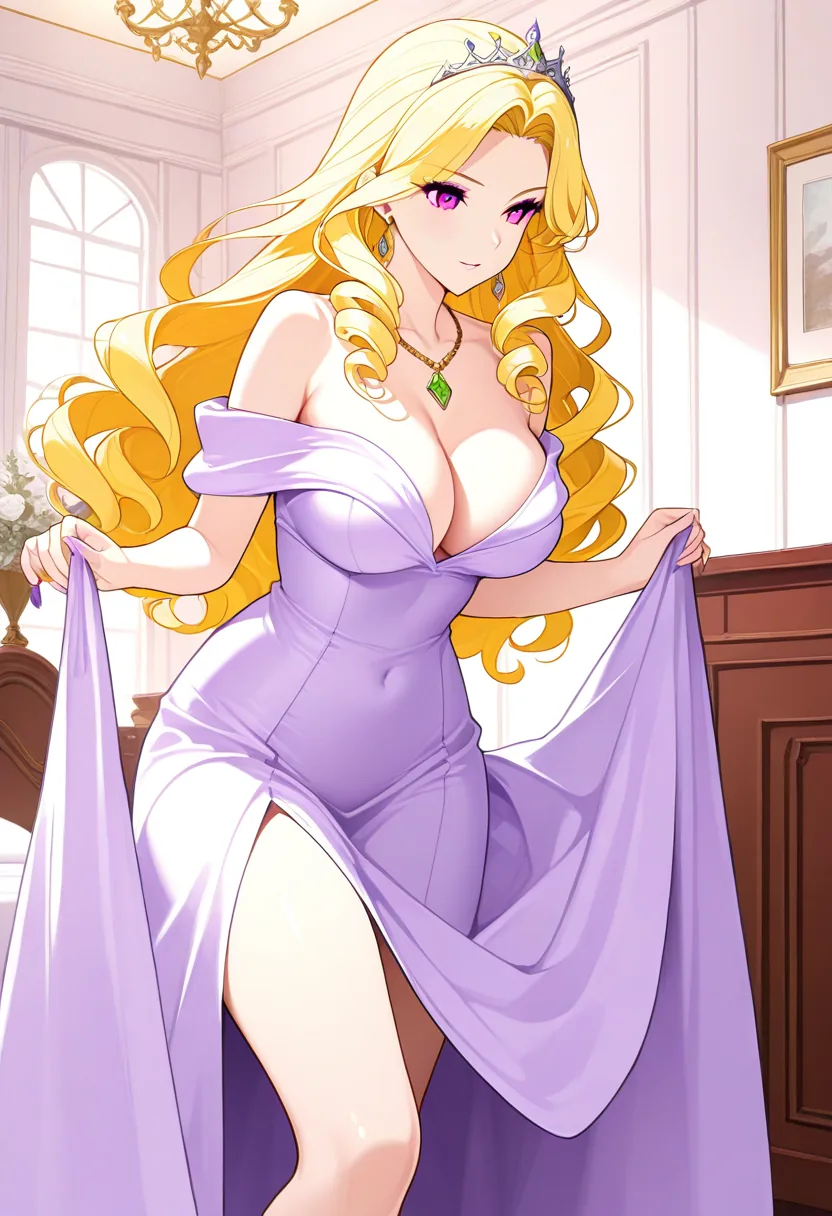 Story 40: Gown Arrives — panel 3 — stepping in