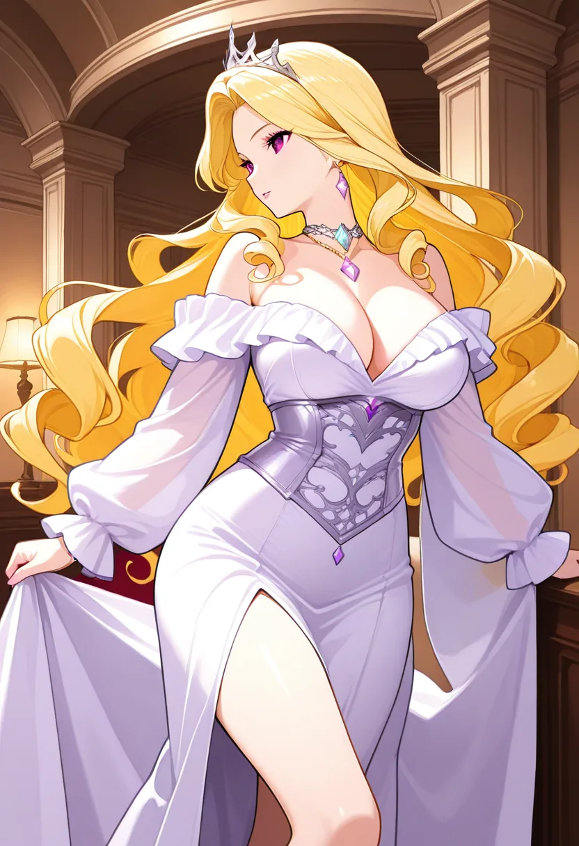 Story 42: Unboxing Diamonds — panel 2 — trying with dress