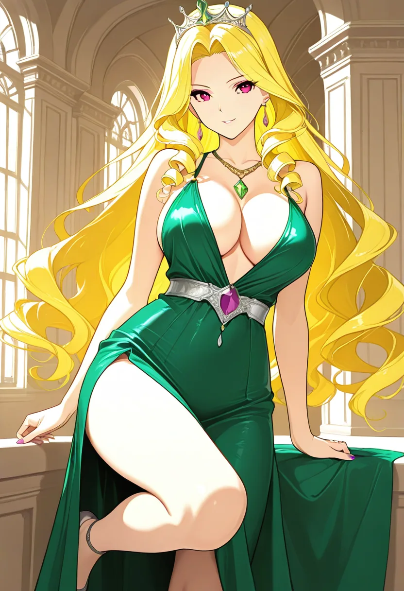 Story 53: Robe Lineup — panel 3 — emerald green