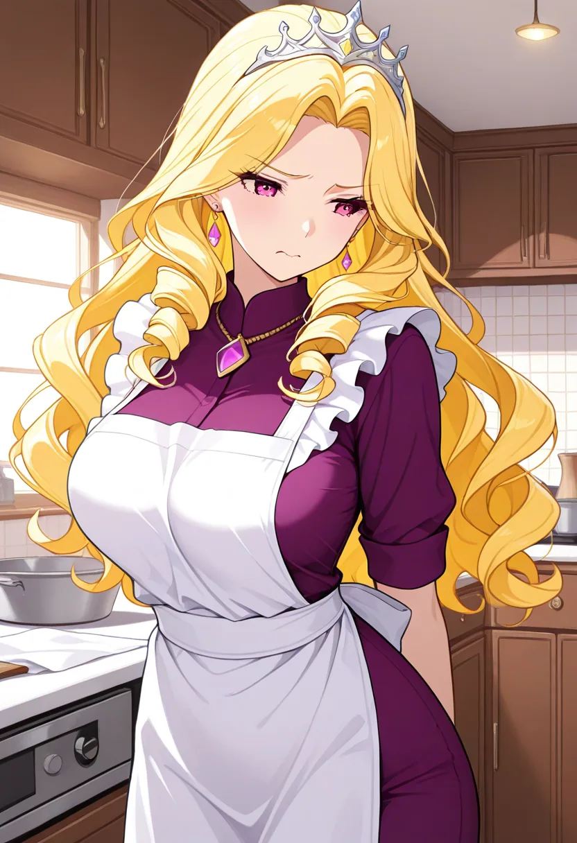 Story 57: Apron On — panel 3 — blouse ruined