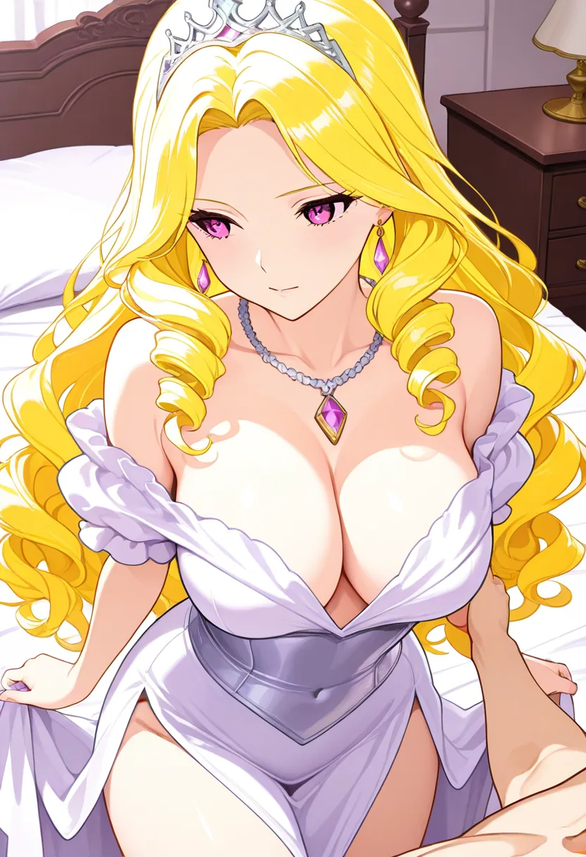 Story 74: Reaching For Tiara — panel 2 — undressing crown on