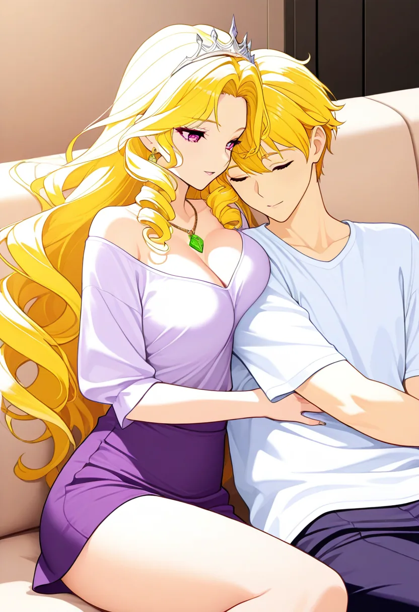 Story 100: Morning Together — panel 3 — couch together