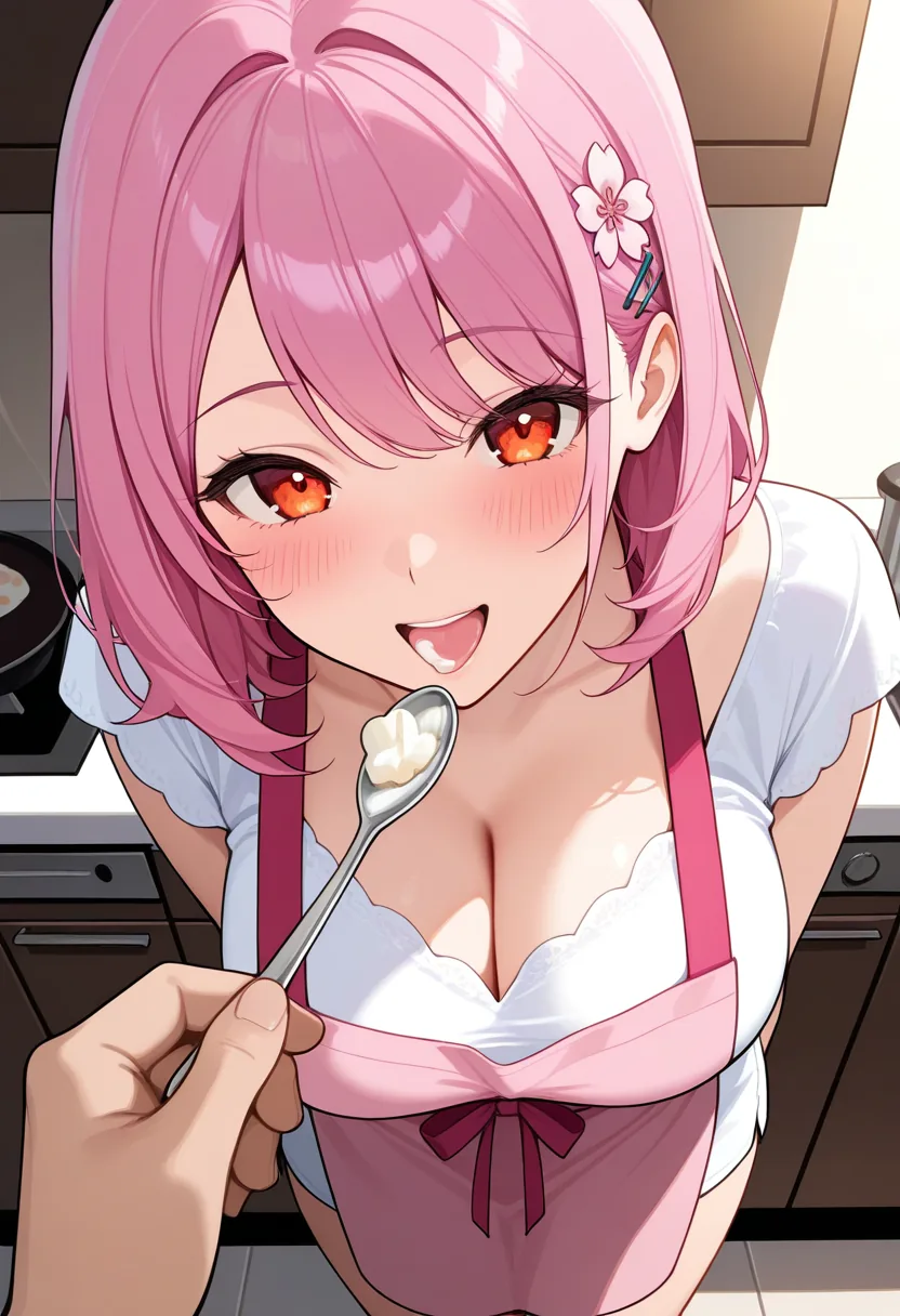 Story 9: Cooking Together — panel 2 — feeding taste test