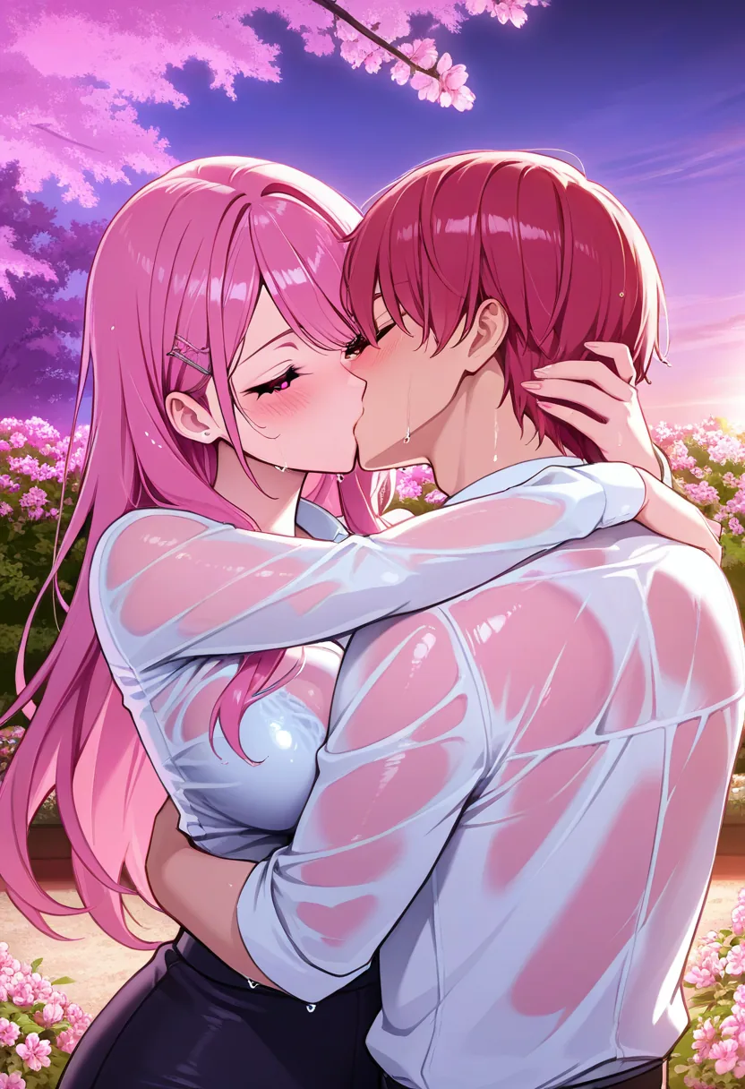 Story 20: Garden Tending — panel 4 — romantic turn