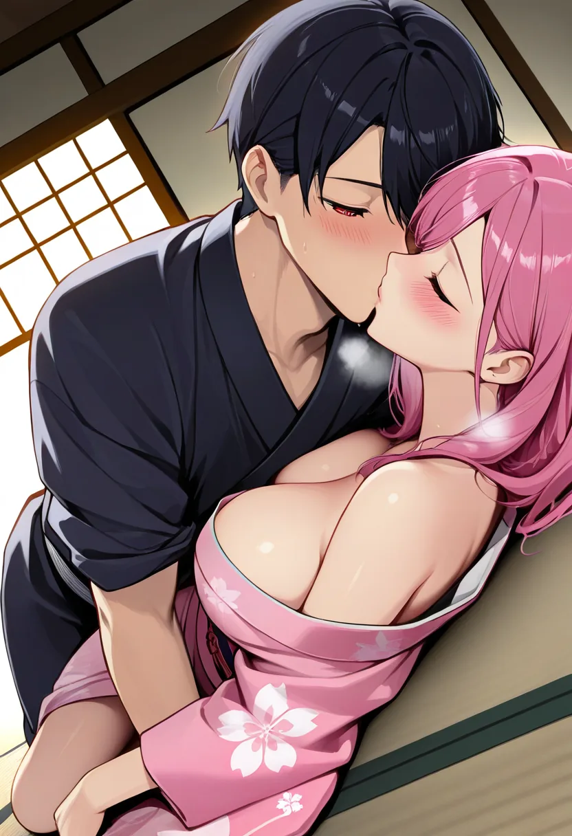 Story 21: Tea Preparation — panel 5 — passionate kissing