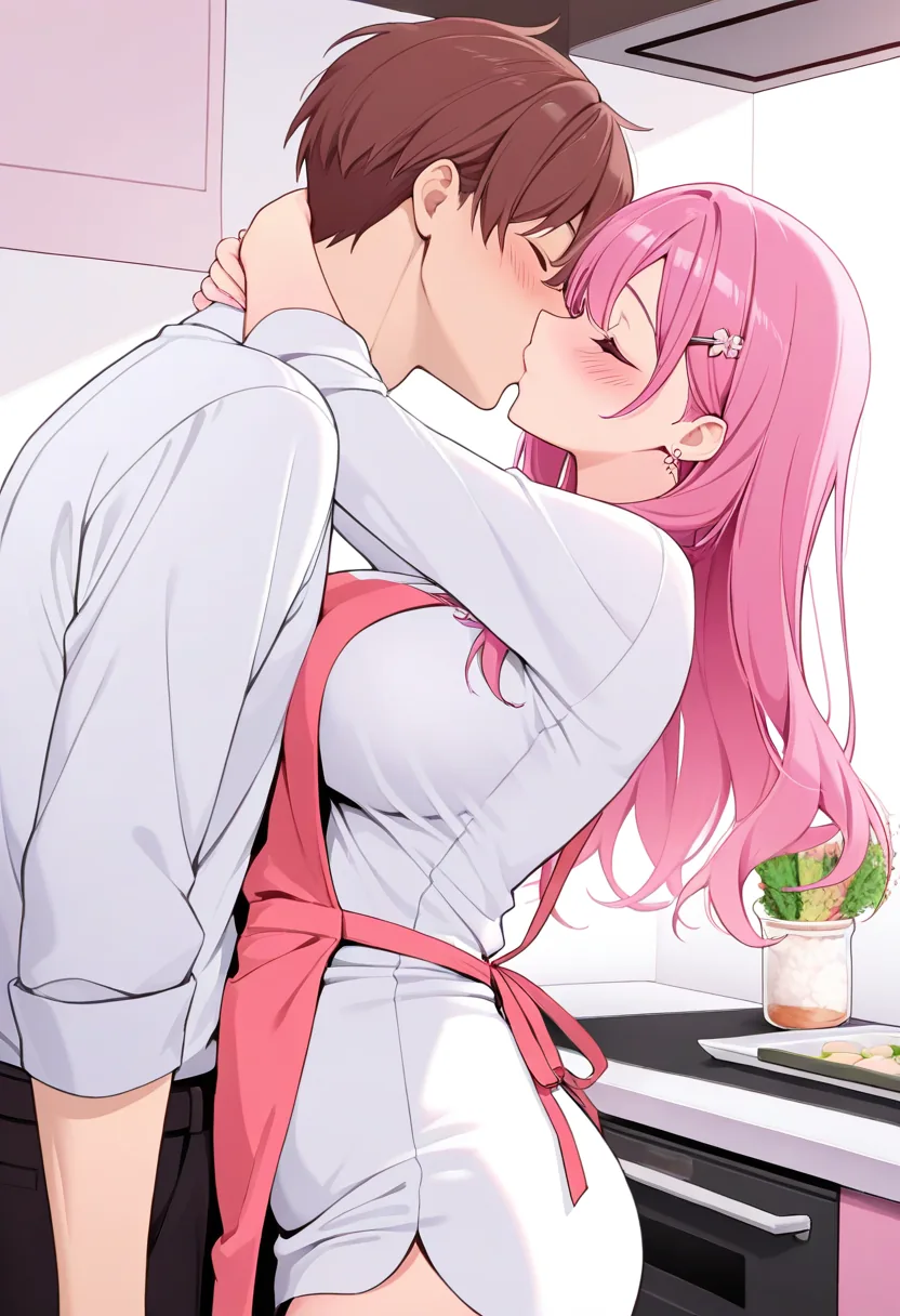 Story 24: Cooking Alone — panel 4 — counter embrace