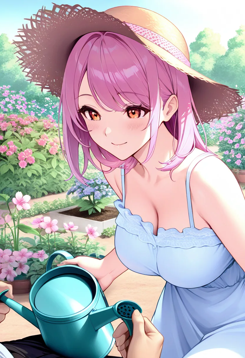 Story 25: Morning Garden — panel 2 — helping garden