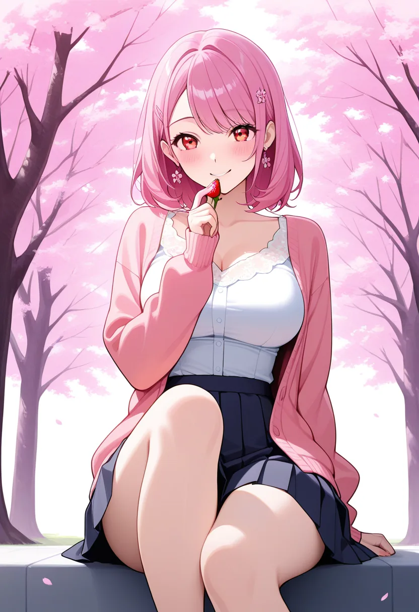 Story 27: Picnic Setup — panel 2 — feeding strawberries