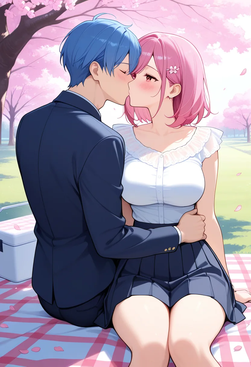 Story 27: Picnic Setup — panel 4 — intimate embrace