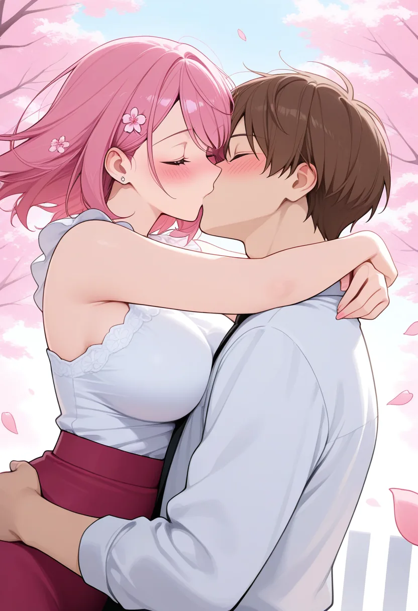 Story 31: Romantic Stroll — panel 2 — intimate embrace