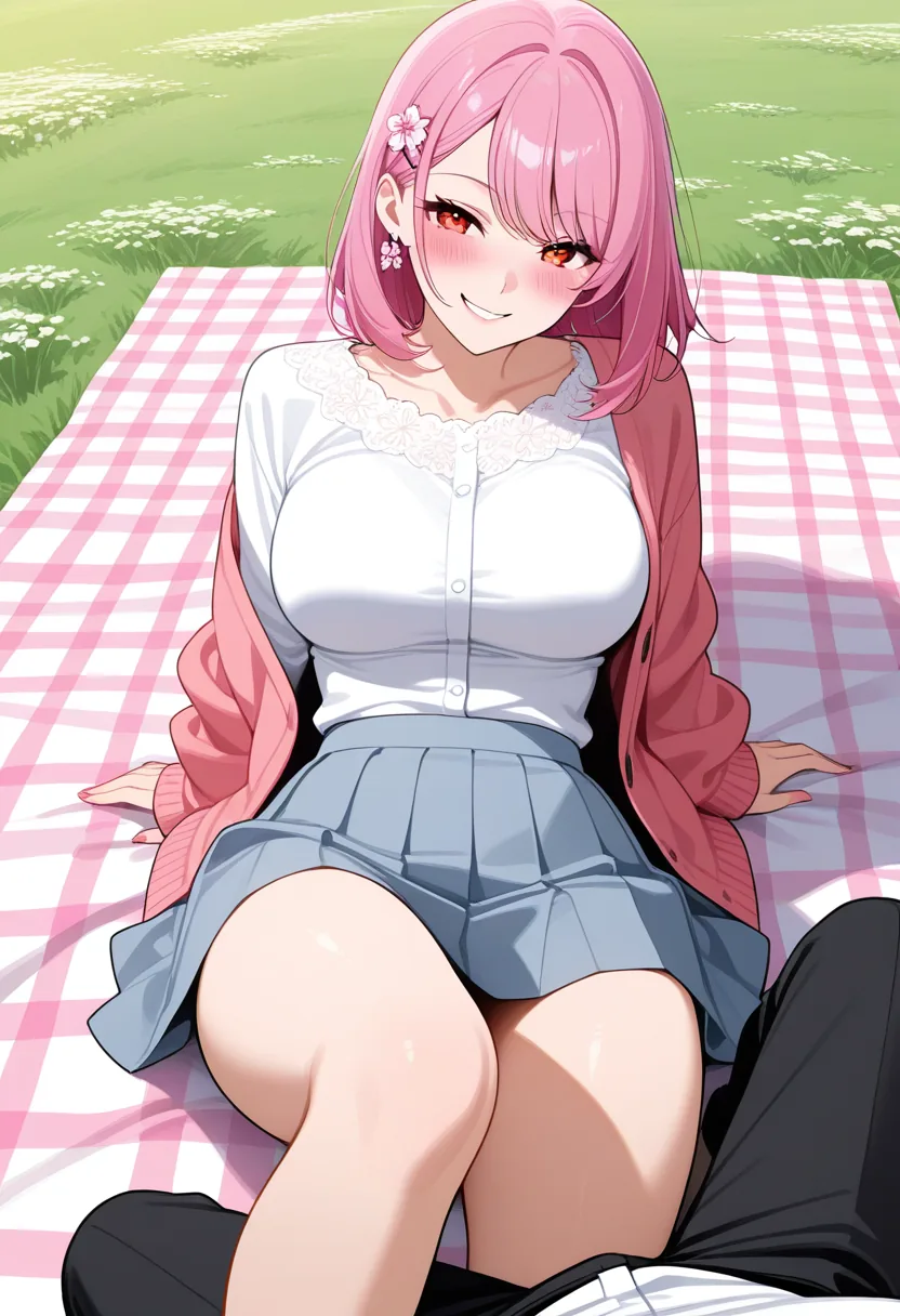 Story 49: Romantic Picnic — panel 2 — playful teasing