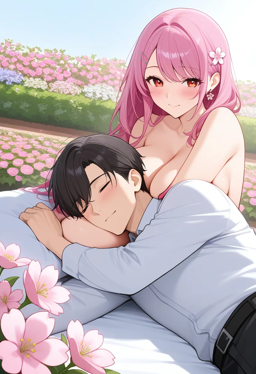 Story 65: Tending Garden — panel 8 — tender garden cuddle