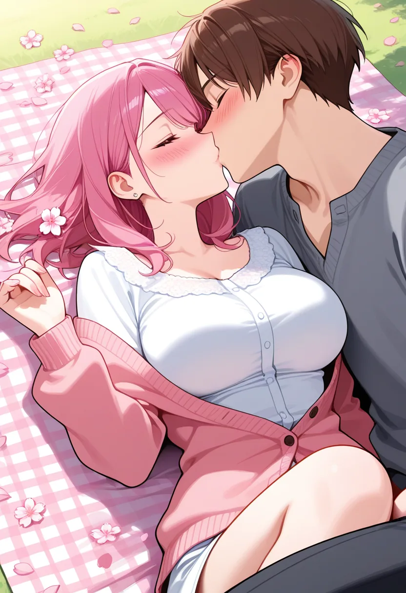 Story 72: Picnic Setup — panel 3 — passionate embrace