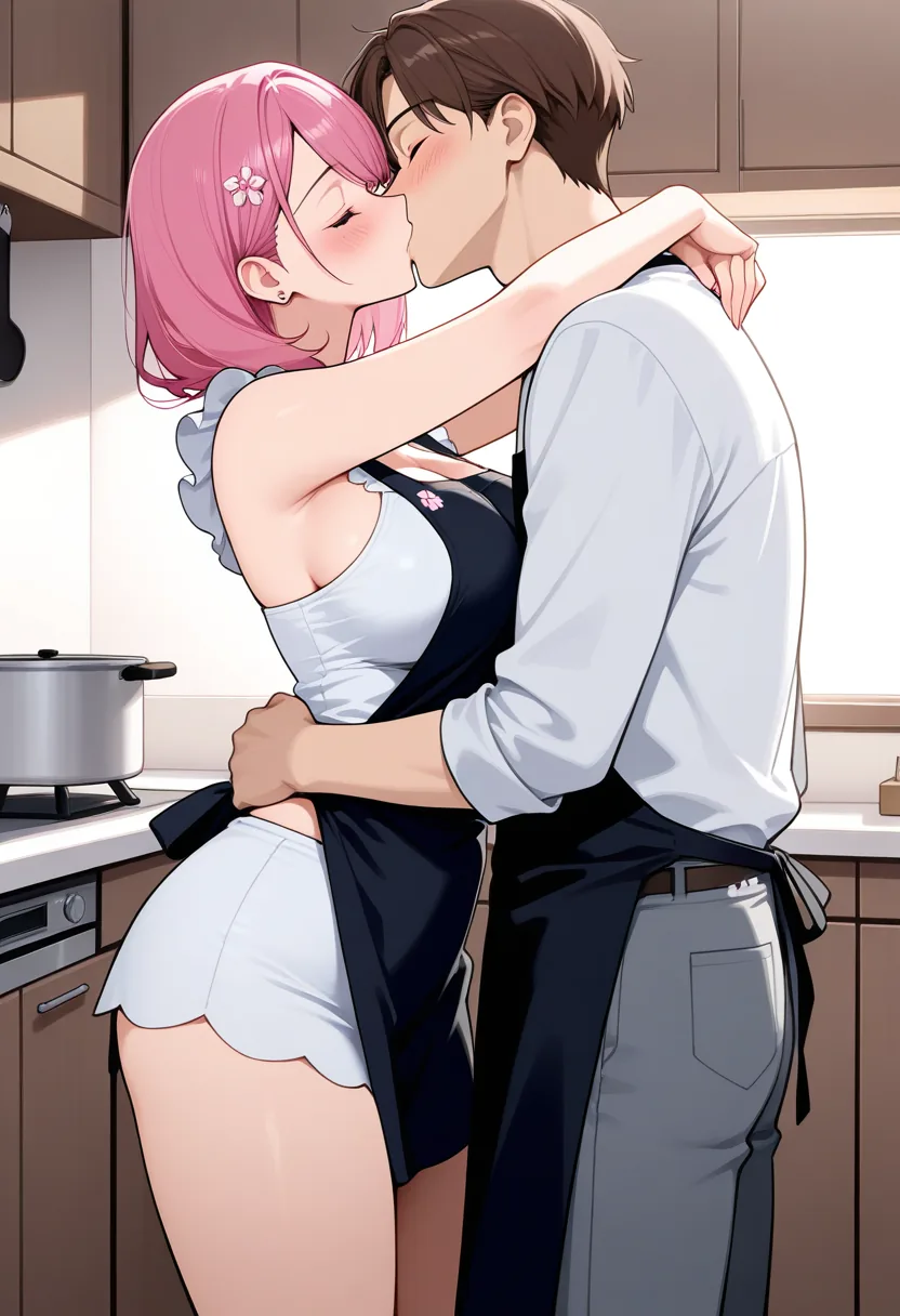 Story 78: Cooking Together — panel 3 — passionate kiss