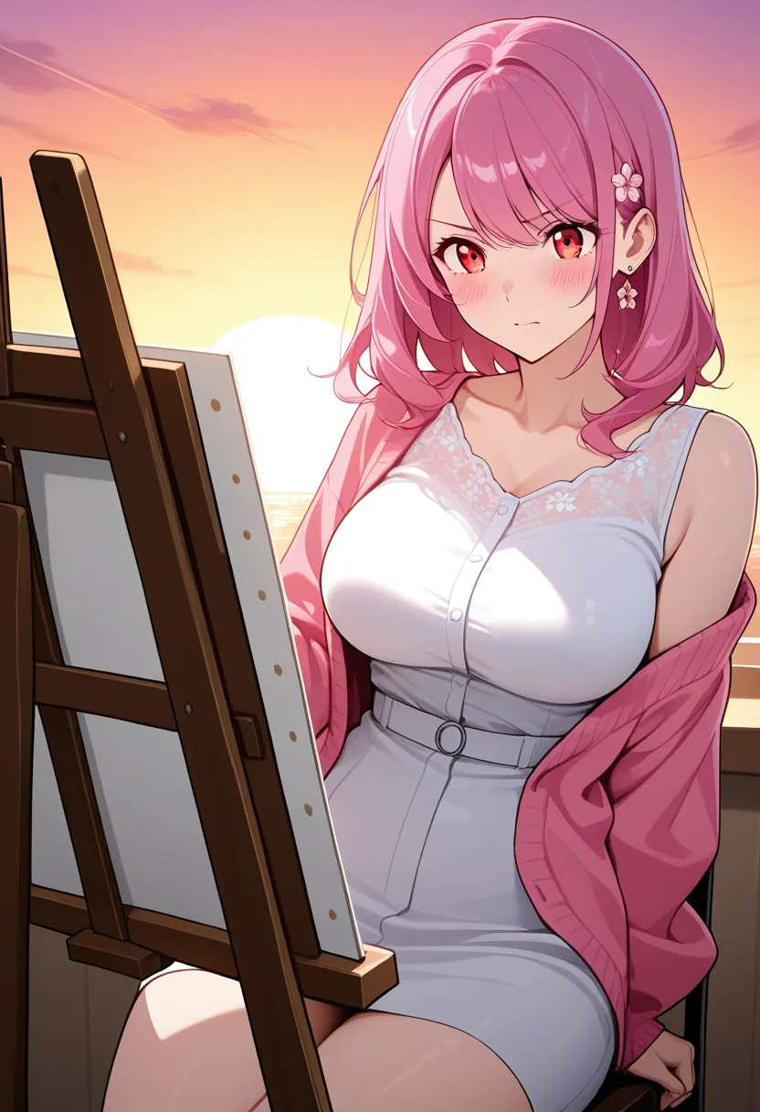 Story 95: Entering Studio — panel 3 — preparing canvas