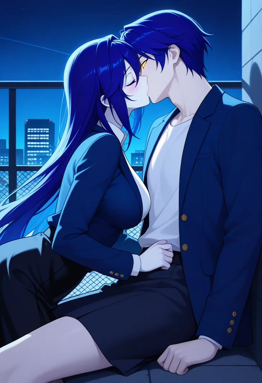 Story 1: Rooftop Looking At Stars — panel 4 — kissing foreplay