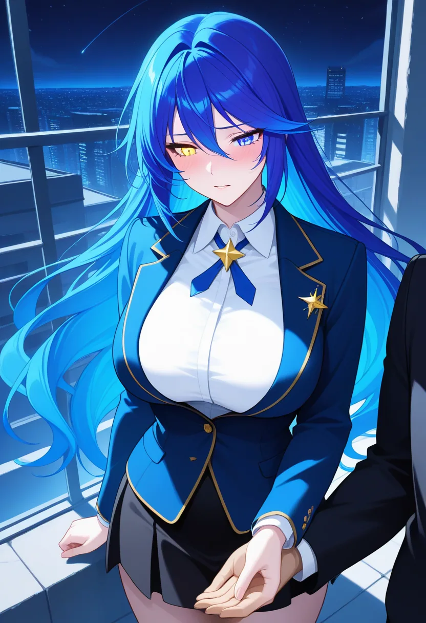 Story 4: Rooftop Night Stargazing — panel 6 — under blazer