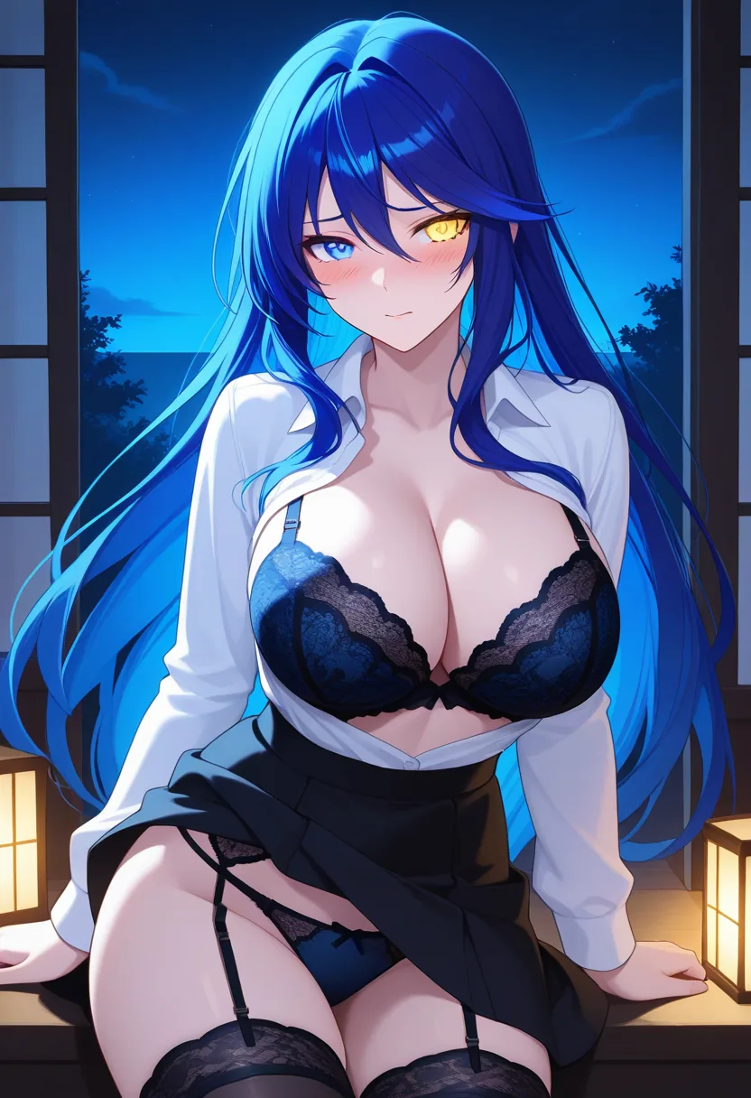 Story 6: Midnight Shrine Entrance — panel 7 — revealing lingerie