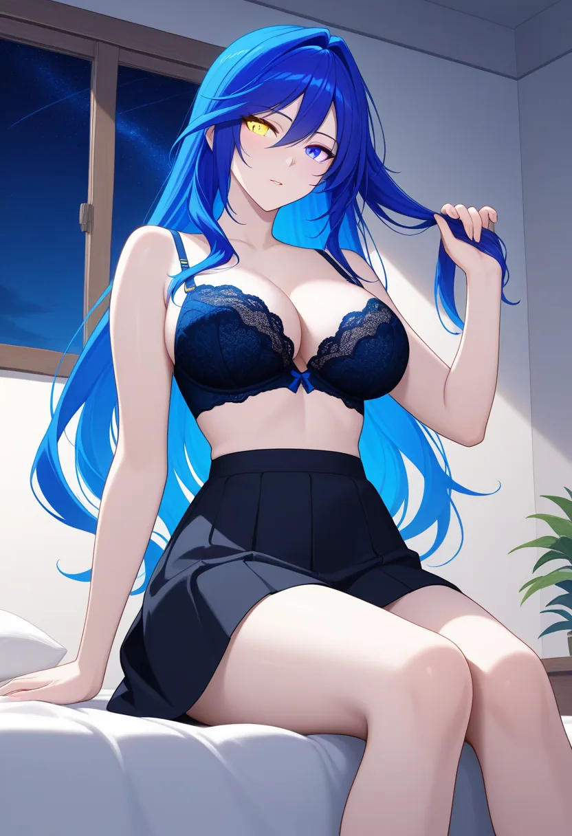 Story 11: Observatory Night Sora Studying Charts — panel 4 — observatory night sora brushing hair companion