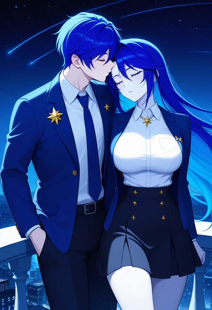 Story 13: Observatory Balcony Stargazing — panel 4 — observatory balcony forehead kiss