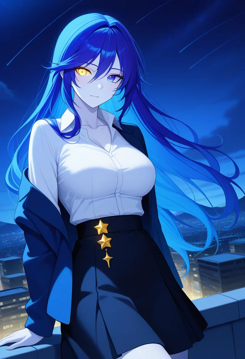 Story 16: Rooftop Night Conversation — panel 7 — undressing blazer