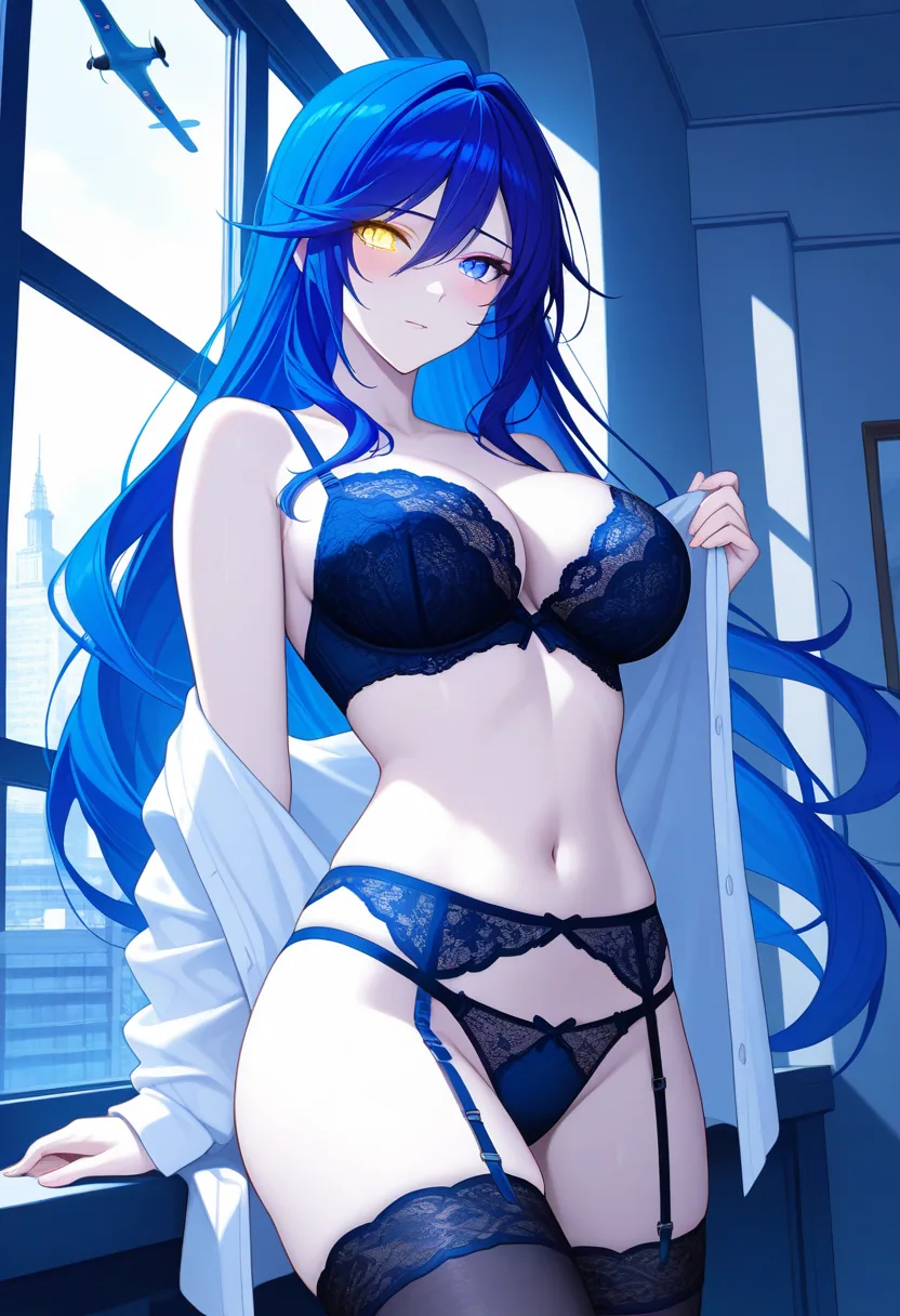 Story 18: Looking Out Airplane Window — panel 6 — lingerie visible