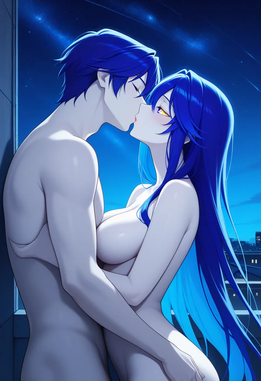 Story 19: Rooftop Stargazing With Companion — panel 6 — foreplay nude