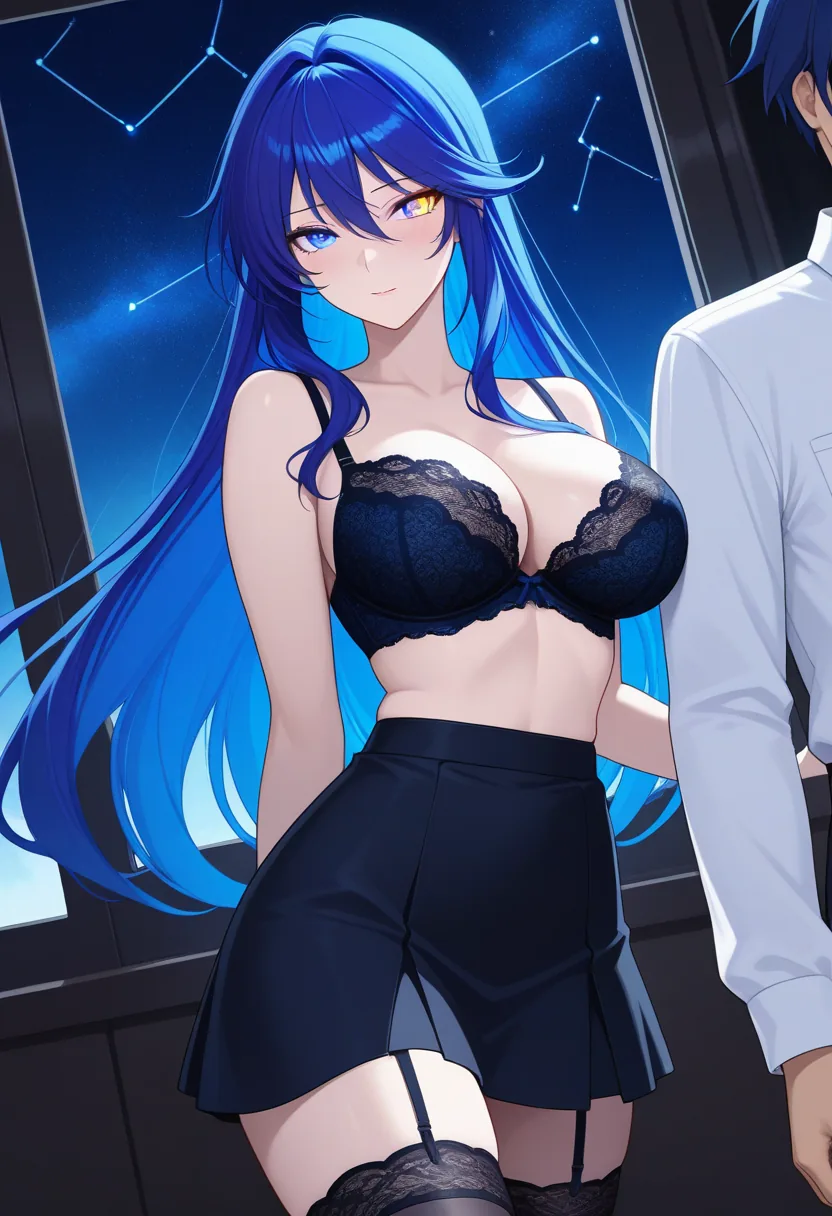 Story 23: Observatory Sora Pointing — panel 6 — lingerie reveal partial