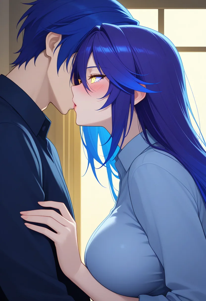Story 26: Observatory Maps — panel 5 — leaning forward kiss