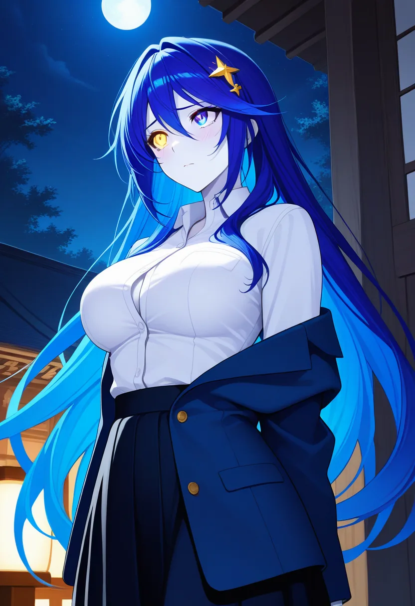 Story 30: Standing At Midnight Shrine — panel 5 — blazer removed shirt open