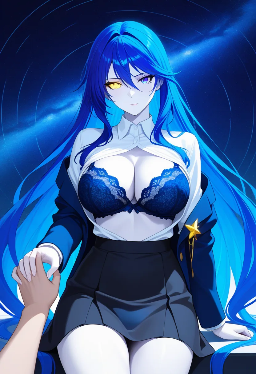 Story 41: Observatory Interior — panel 4 — blazer removed revealing lingerie