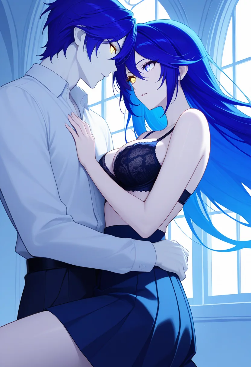 Story 57: Celestial Bedroom Night — panel 4 — celestial bedroom shirt off