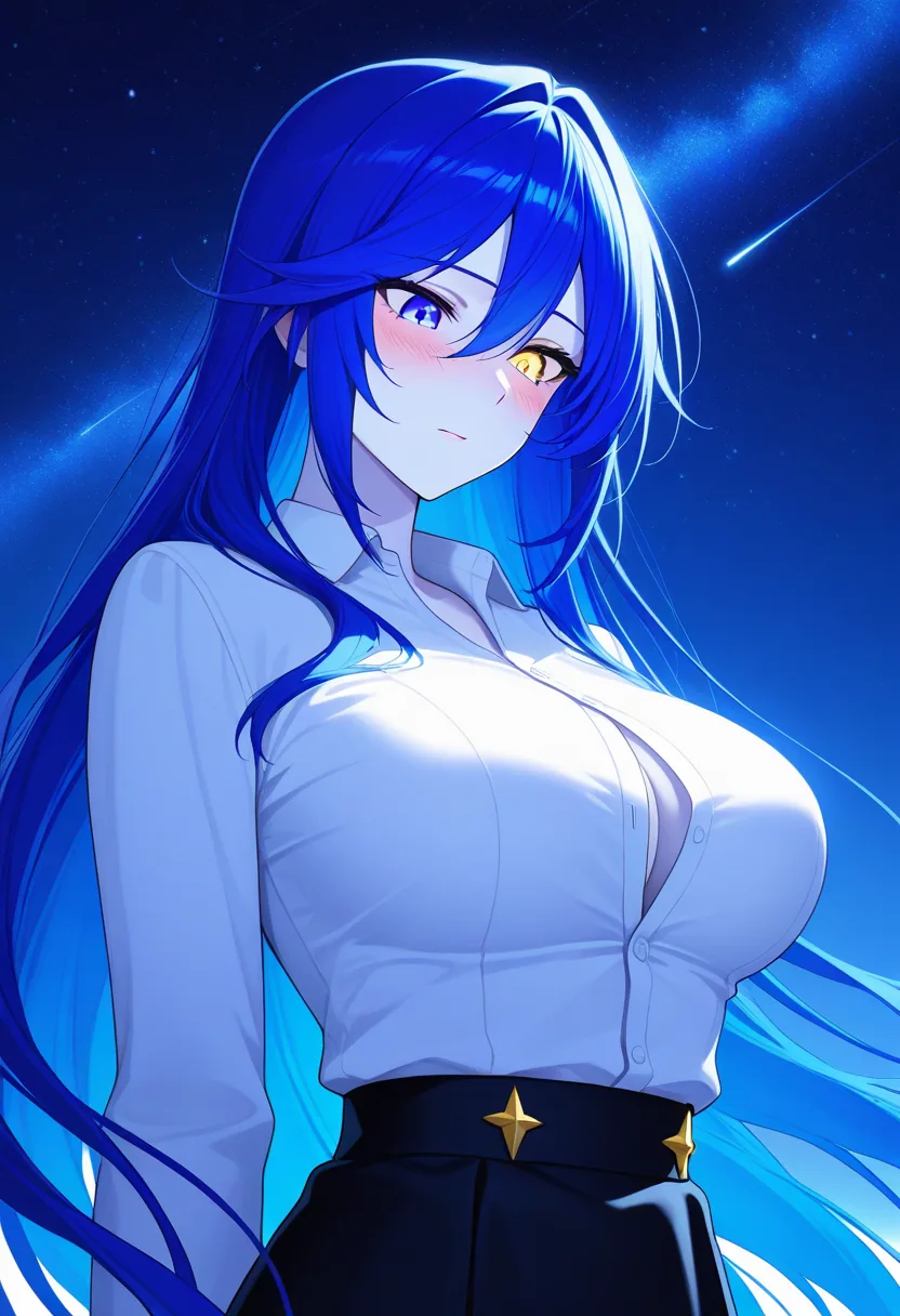 Story 64: Observatory Night Starlight Study — panel 4 — observatory night blazer and shirt removed