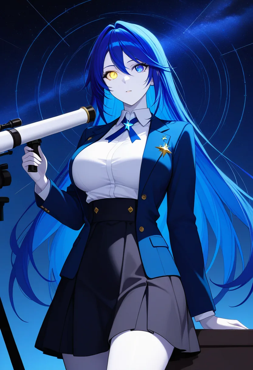 Story 73: Observatory Night Sora Studying Telescope — panel 2 — observatory night astronomer approaching sora