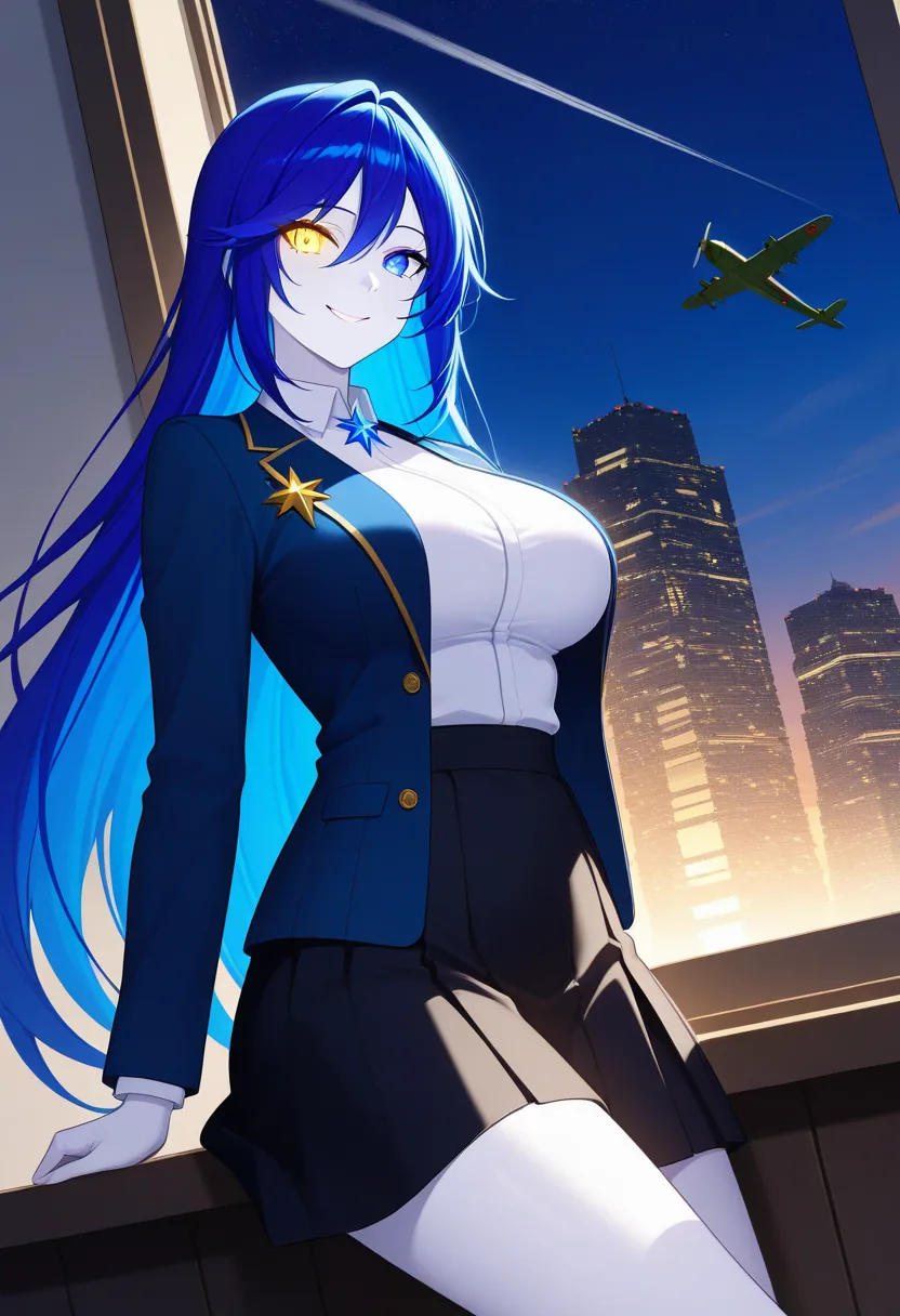 Story 80: Airplane Window Twilight — panel 2 — curious glance