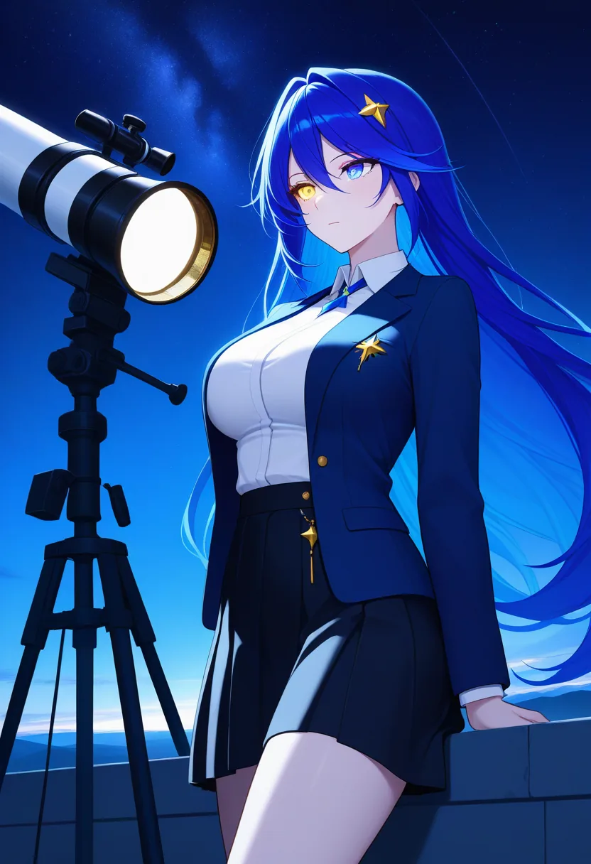 Story 85: Observatory At Night — panel 2 — removing blazer near telescope