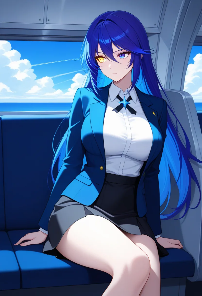 Story 86: Airplane Window Clouds — panel 2 — removing blazer airplane