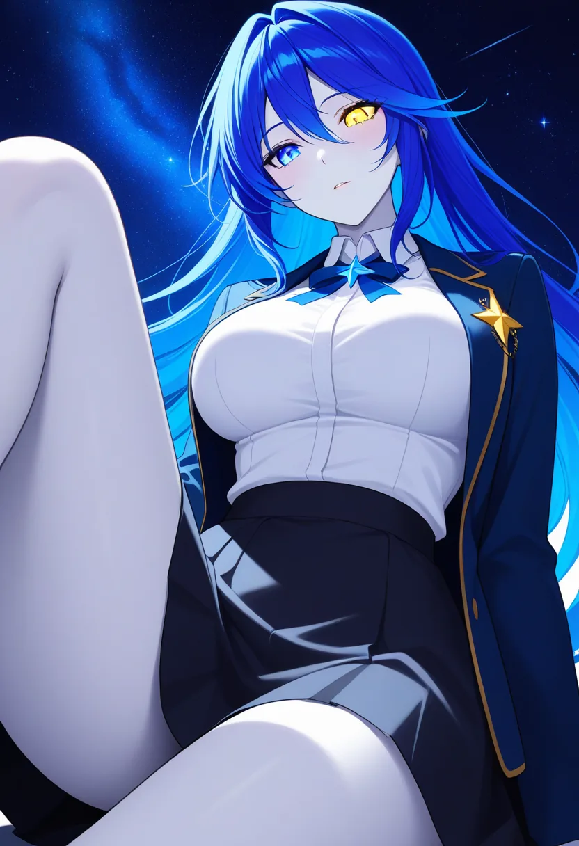 Story 87: Celestial Bedroom Night — panel 2 — undressing blazer