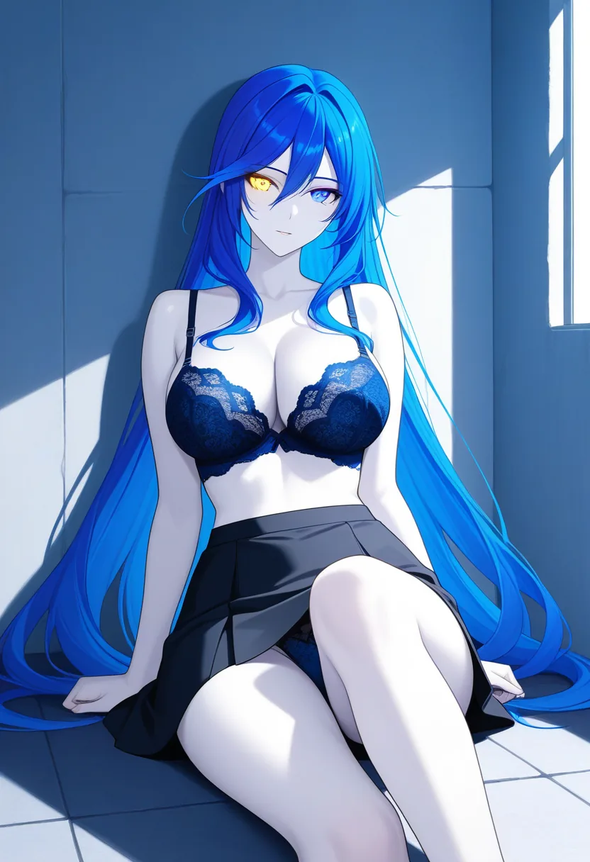 Story 89: Observatory Desk — panel 5 — lingerie and skirt removal celestial light