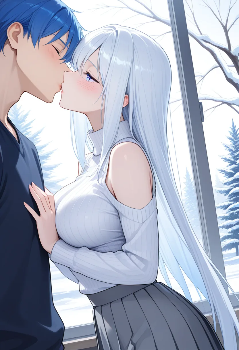 Story 2: Snow Watching — panel 3 — turning around